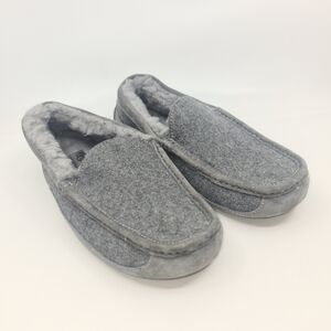 UGG Men Slippers Ascot Wool Loafer Shoes Grey Sz US 9 new